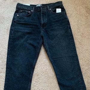 Agoldie- Riley- High Rise straight crop